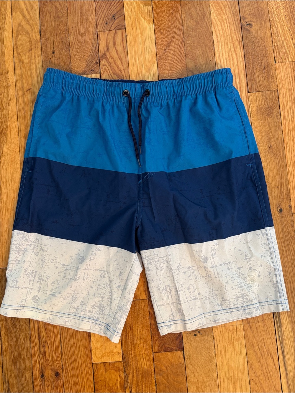 Spyder Men's Three-Tone Blue & White Swim Shorts